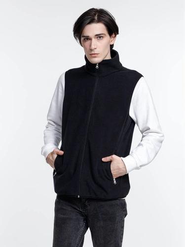 Жилет флисовый унисекс Nesse, черный Жилет флисовый унисекс Nesse, черный