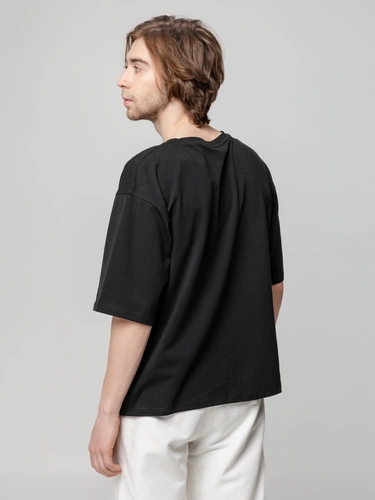 Футболка унисекс оверсайз Street Vibes, черная Футболка унисекс оверсайз Street Vibes, черная