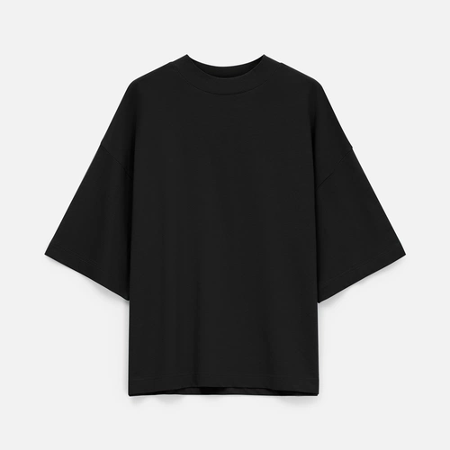 Футболка оверсайз унисекс T9, черная Футболка оверсайз унисекс T9, черная
