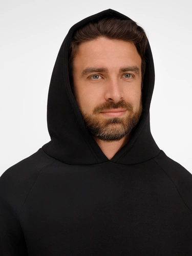 Худи унисекс оверсайз Easy Street, черное Худи унисекс оверсайз Easy Street, черное