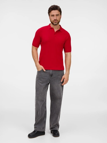 Рубашка поло унисекс Upswing, красная Рубашка поло унисекс Upswing, красная