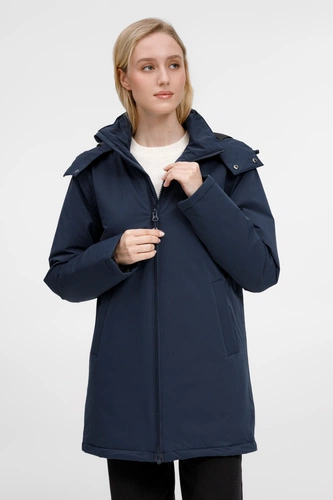 Куртка-парка унисекс Sfera, темно-синяя Куртка-парка унисекс Sfera, темно-синяя