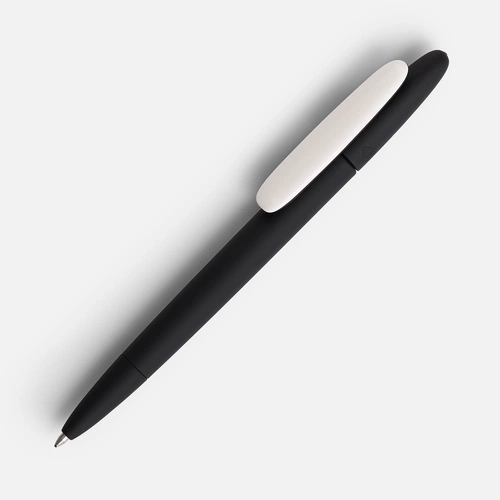 Ручка шариковая Prodir DS5 TRR-P Soft Touch, черная с белым Ручка шариковая Prodir DS5 TRR-P Soft Touch, черная с белым