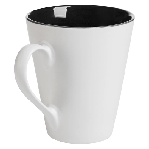 Кружка New Bell матовая, белая с черным Кружка New Bell матовая, белая с черным
