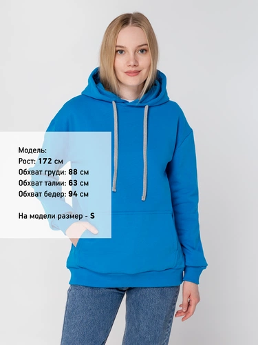 Толстовка с капюшоном Unit Kirenga Heavy, бирюзовая Толстовка с капюшоном Unit Kirenga Heavy, бирюзовая