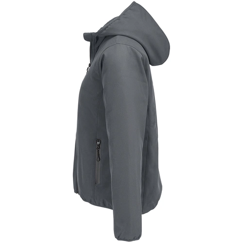 Куртка софтшелл с капюшоном женская Falcon Women, темно-серая Куртка софтшелл с капюшоном женская Falcon Women, темно-серая