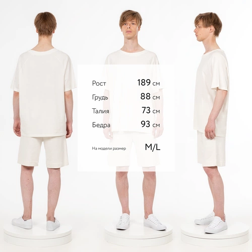 Футболка унисекс оверсайз T2, молочно-белая Футболка унисекс оверсайз T2, молочно-белая