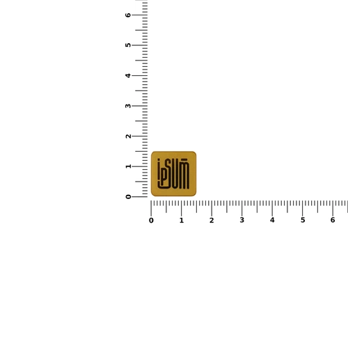 Квадратный шильдик на резинку Direct, матовый золотистый Квадратный шильдик на резинку Direct, матовый золотистый