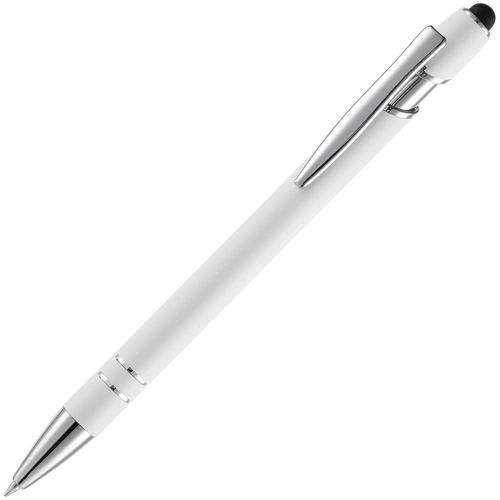 Ручка шариковая Pointer Soft Touch со стилусом, белая Ручка шариковая Pointer Soft Touch со стилусом, белая