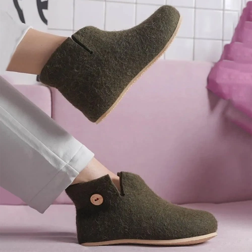 Домашние валенки Wild, зеленые (олива) Домашние валенки Wild, зеленые (олива)