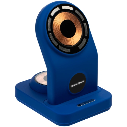 Зарядная станция с подсветкой Cooper Duo, синяя Зарядная станция с подсветкой Cooper Duo, синяя