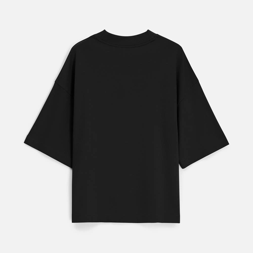 Футболка оверсайз унисекс T9, черная Футболка оверсайз унисекс T9, черная