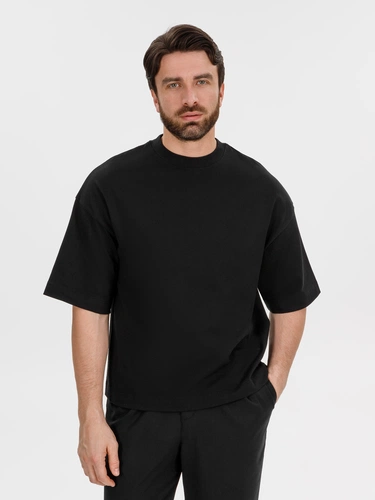 Футболка оверсайз Big Boss, черная Футболка оверсайз Big Boss, черная