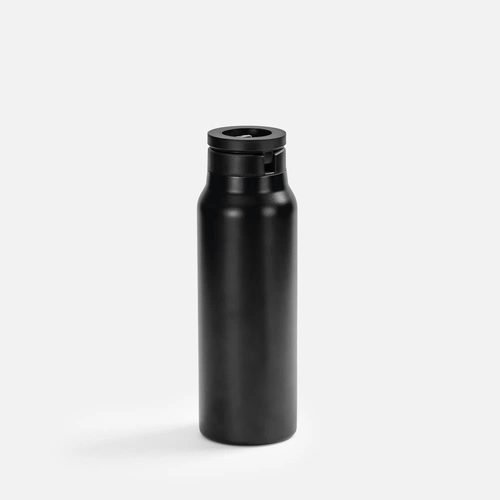 Термобутылка Magnus с магнитным держателем для телефона, черная Термобутылка Magnus с магнитным держателем для телефона, черная