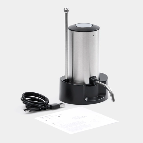 Электрический аэратор-дозатор для вина Tuoretta, серебристый Электрический аэратор-дозатор для вина Tuoretta, серебристый