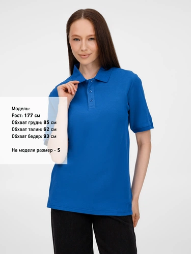 Рубашка поло унисекс Upswing, ярко-синяя Рубашка поло унисекс Upswing, ярко-синяя