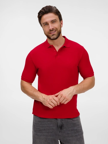 Рубашка поло унисекс Upswing, красная Рубашка поло унисекс Upswing, красная