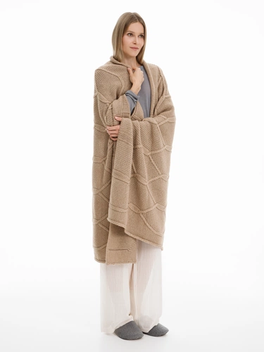 Плед Curve Verve, бежевый меланж Плед Curve Verve, бежевый меланж