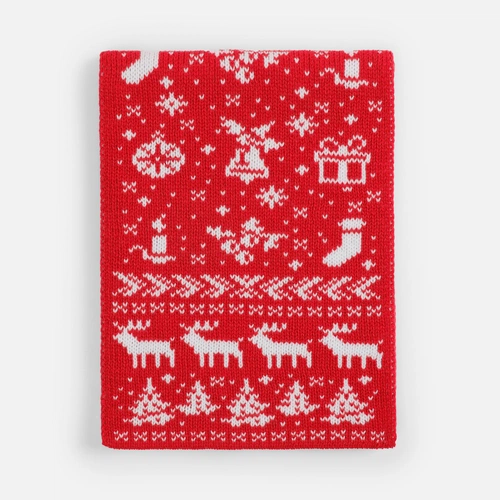 Шарф Holidale, красный с молочным Шарф Holidale, красный с молочным