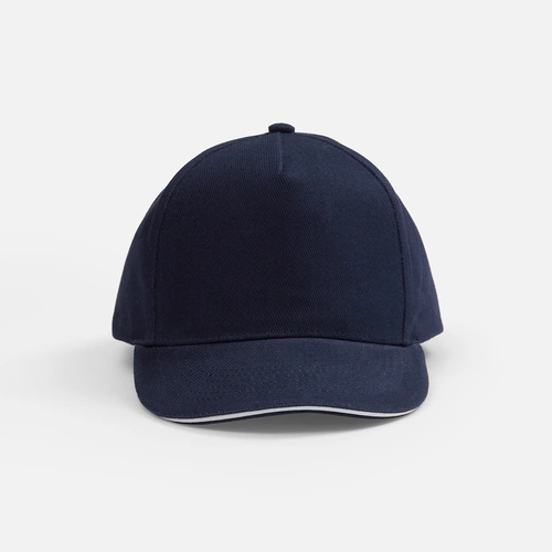 Бейсболка Classic 2.0, темно-синяя с белым кантом Бейсболка Classic 2.0, темно-синяя с белым кантом