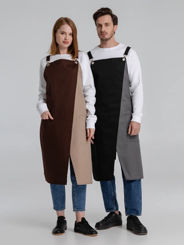 Фартук Picante, коричневый с бежевым Фартук Picante, коричневый с бежевым