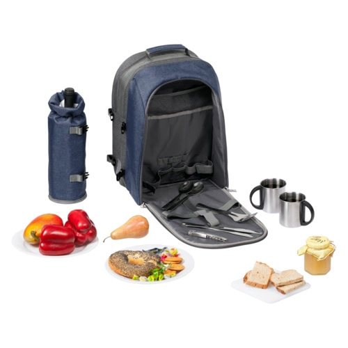 Набор для пикника Fridag на 2 персоны, темно-синий с серым Набор для пикника Fridag на 2 персоны, темно-синий с серым