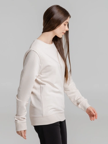 Свитшот унисекс BNC Inspire (Organic), молочно-белый Свитшот унисекс BNC Inspire (Organic), молочно-белый