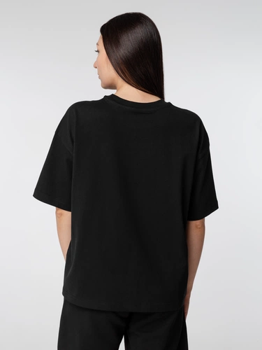 Футболка оверсайз женская Boxy Women, черная Футболка оверсайз женская Boxy Women, черная