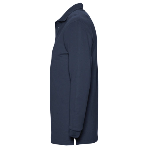 Рубашка поло мужская с длинным рукавом Winter II 210 темно-синяя Рубашка поло мужская с длинным рукавом Winter II 210 темно-синяя