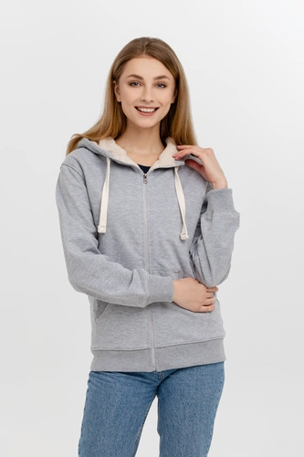 Толстовка на молнии Kulonga Sherpa, серый меланж Толстовка на молнии Kulonga Sherpa, серый меланж