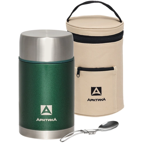 Термос для еды в чехле «Арктика 1000», зеленый Термос для еды в чехле «Арктика 1000», зеленый