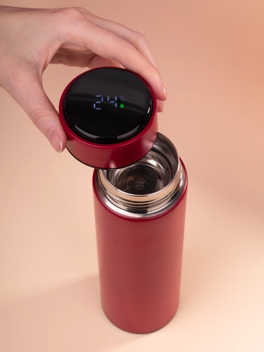 Смарт-бутылка с заменяемой батарейкой Long Therm, красная Смарт-бутылка с заменяемой батарейкой Long Therm, красная