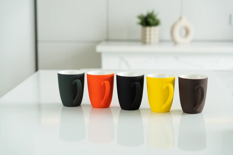 Кружка Good Morning с покрытием софт-тач, желтая Кружка Good Morning с покрытием софт-тач, желтая