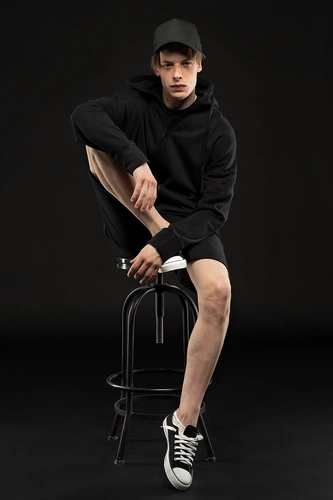 Толстовка унисекс H3, черная Толстовка унисекс H3, черная