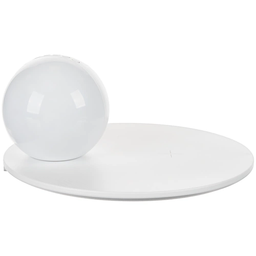 Станция беспроводной зарядки с часами и подсветкой GlobeBee, белая Станция беспроводной зарядки с часами и подсветкой GlobeBee, белая