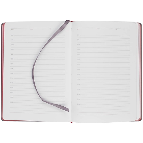 Ежедневник Spain Shall на заказ, недатированный, серый с красным Ежедневник Spain Shall на заказ, недатированный, серый с красным