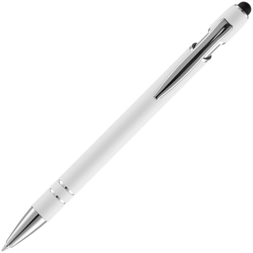Ручка шариковая Pointer Soft Touch со стилусом, белая Ручка шариковая Pointer Soft Touch со стилусом, белая
