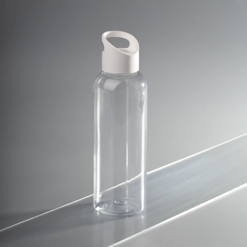 Бутылка для воды Plaske, прозрачная с белой крышкой Бутылка для воды Plaske, прозрачная с белой крышкой