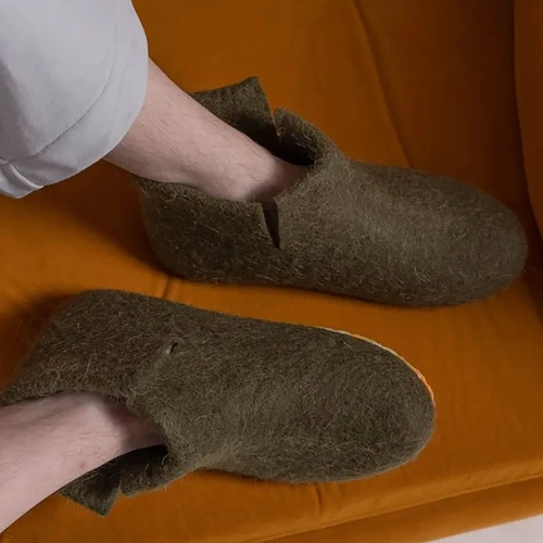 Домашние валенки Wild, зеленые (олива) Домашние валенки Wild, зеленые (олива)