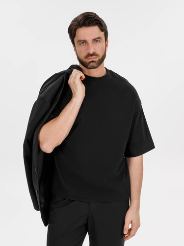 Футболка оверсайз Big Boss, черная Футболка оверсайз Big Boss, черная