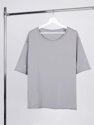 Футболка оверсайз унисекс Vozduh, светло-серая Футболка оверсайз унисекс Vozduh, светло-серая