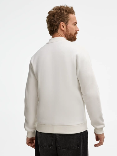 Бомбер унисекс AtmosWear, молочно-белый Бомбер унисекс AtmosWear, молочно-белый