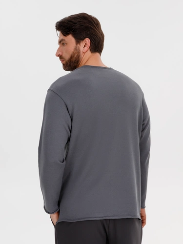 Лонгслив унисекс Siluetti Fuori, серый Лонгслив унисекс Siluetti Fuori, серый