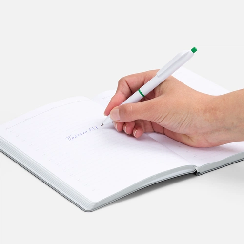 Ручка шариковая Bright Pop, белая с зеленым Ручка шариковая Bright Pop, белая с зеленым