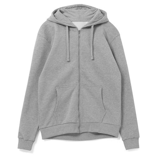 Толстовка на молнии с капюшоном Unit Siverga Heavy, серый меланж Толстовка на молнии с капюшоном Unit Siverga Heavy, серый меланж