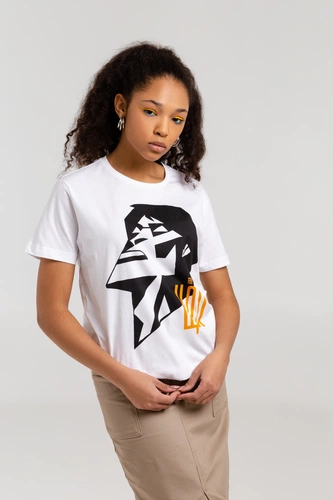 Футболка «Меламед. Виктор Цой», белая Футболка «Меламед. Виктор Цой», белая