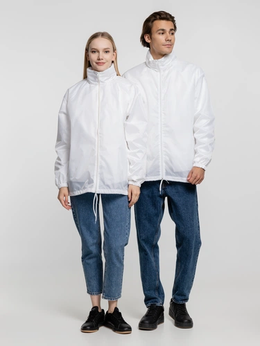 Ветровка унисекс Shift, белая Ветровка унисекс Shift, белая