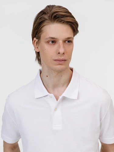 Рубашка поло унисекс Pacific, белая Рубашка поло унисекс Pacific, белая