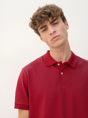 Рубашка поло унисекс Pacific, красная (бургунди) Рубашка поло унисекс Pacific, красная (бургунди)