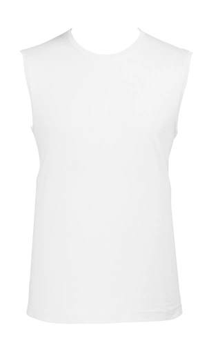 Футболка мужская без рукавов Jazzy 170, белая Футболка мужская без рукавов Jazzy 170, белая